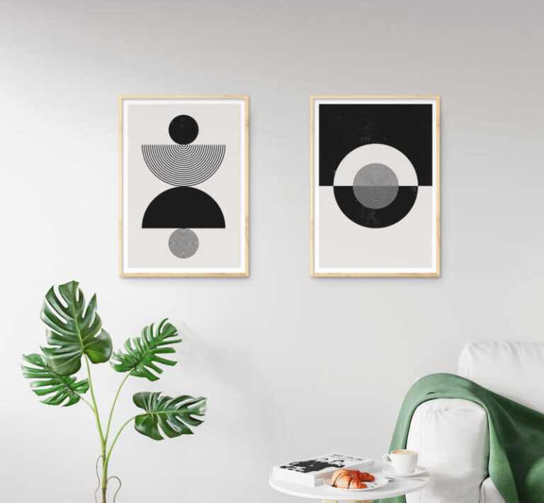 Zeitgenössische Abstrakte Minimalistische Geometrische Formen - Poster Set – Bild 3