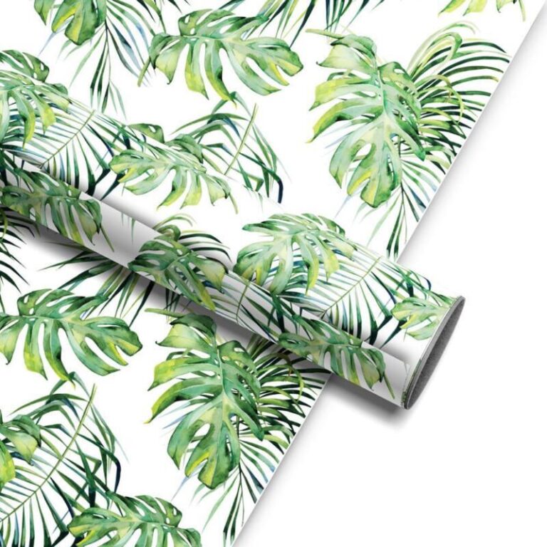 Verleihen Sie Ihren Möbeln ein frisches, tropisches Flair mit unserer Möbelfolie im Monstera-Design.