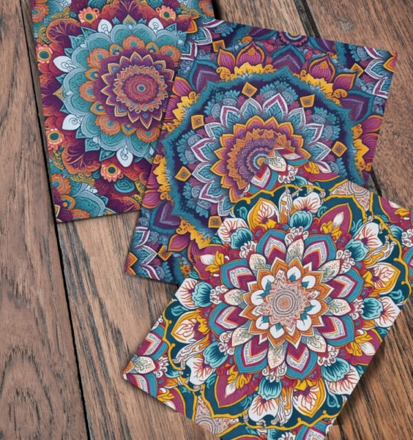 Bunte Mandala - Klebefliesen – Bild 3