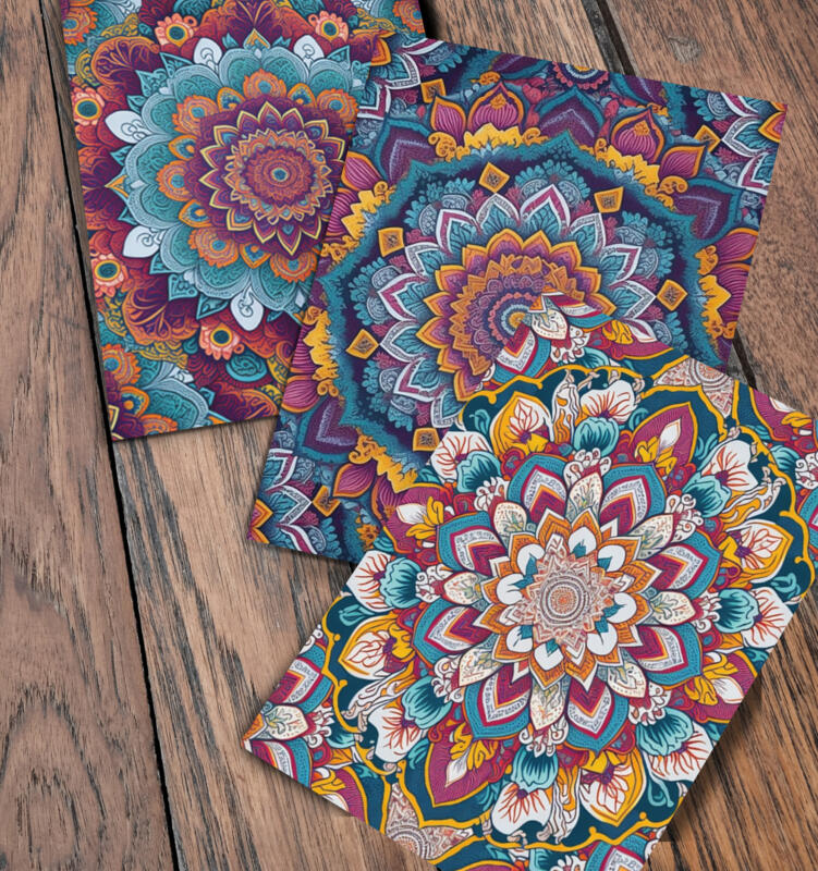 Bunte Mandala - Klebefliesen – Bild 3