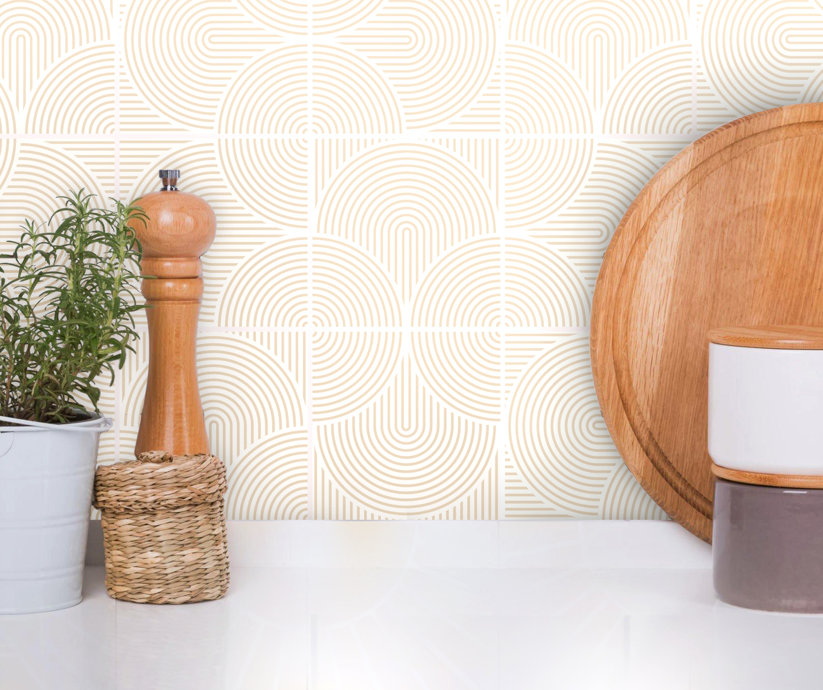 Fliesenaufkleber Parallele Boho Linien – Bild 6