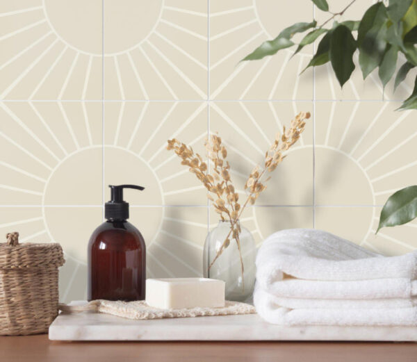 Boho Sonne Selbstklebende Fliesenfolie – Bild 3