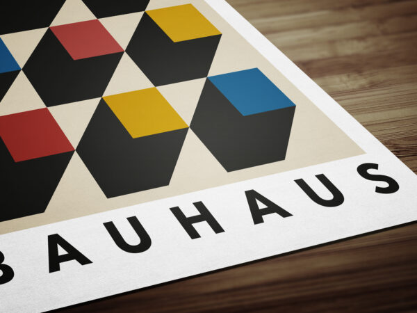 Bauhaus Stil Poster Plakat - Würfel – Bild 2