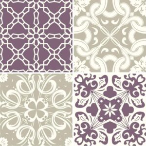 Fliesenaufkleber für Bad Deko und Küche - Portugiesisch Floral