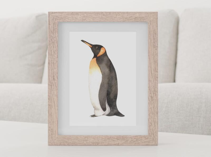 Wandbild Kunstdruck Aquarell Pinguin – Bild 2