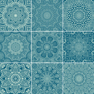 Fliesenaufkleber für Küche und Bad - Mandala Mintgrün Petrol