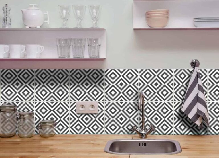 Fliesenaufkleber für Bad Deko u. Küche - Rauten – Bild 2