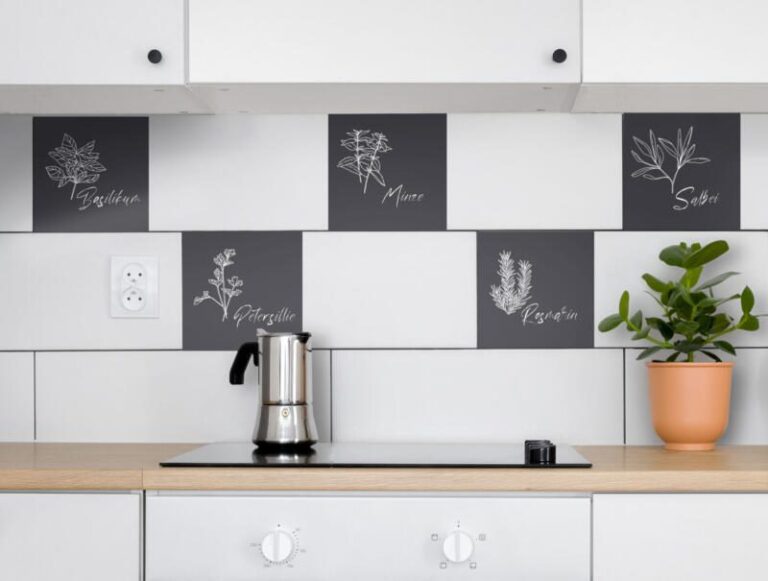 Küchenkräuter Gewürze Pflanzen - Fliesenaufkleber für die Küche – Bild 4