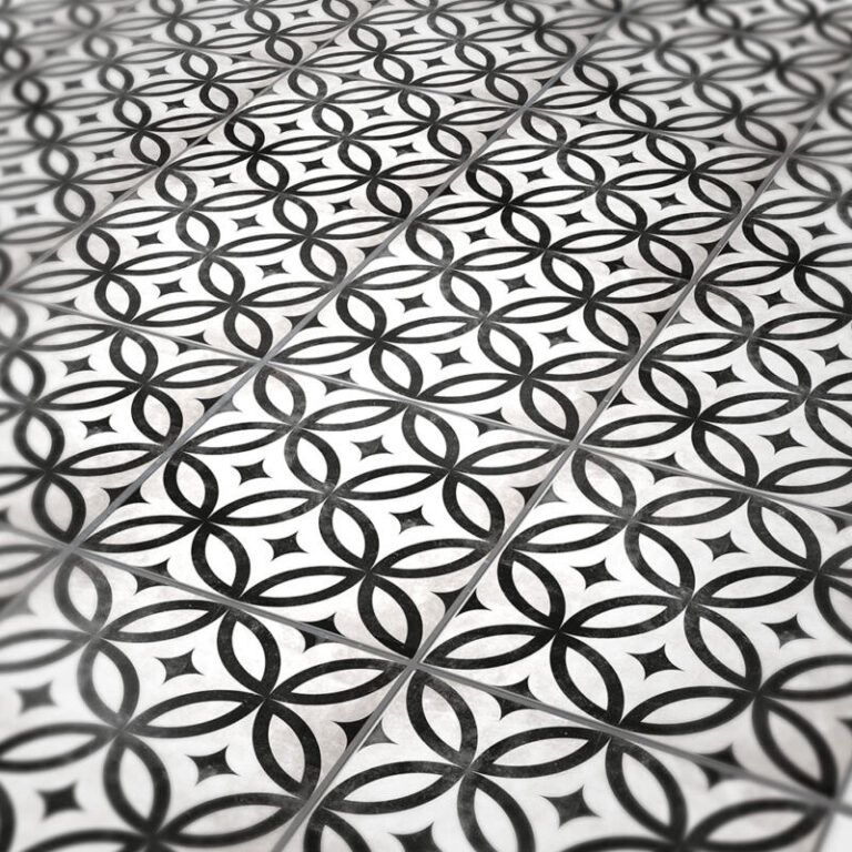 Bodenfliesenaufkleber für Küche und Badezimmer - Ornamente Zement-Optik – Bild 3