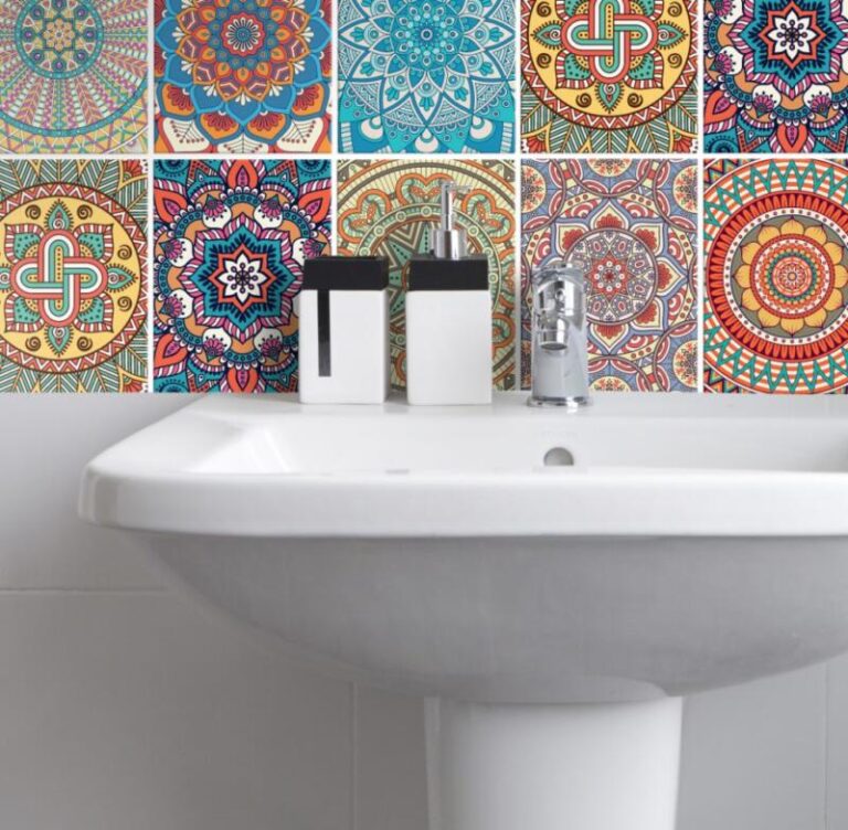 Fliesenaufkleber für Küche und Badezimmer - Mandala Bunt – Bild 2