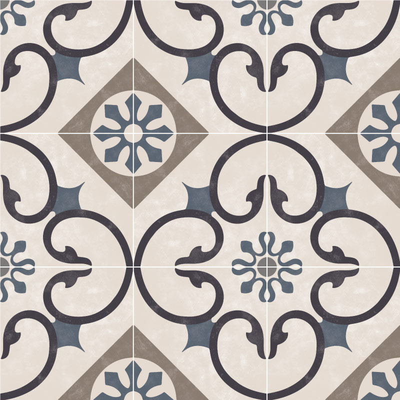 Fliesenaufkleber für Küche und Badezimmer - Ornament Vintage Optik – Bild 2