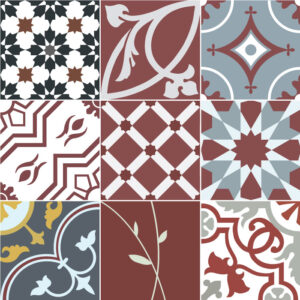 Portugiesisches Patchwork Fliesenaufkleber Set