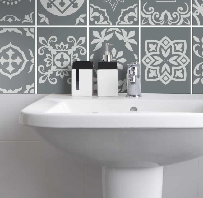 Fliesenaufkleber für Küche & Badezimmer - Portugiesisch Grau – Bild 2