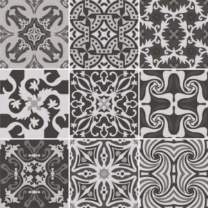 Fliesenaufkleber für Küche und Badezimmer - Portugiesisch-Weiss-Anthrazit