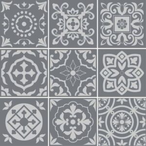 Fliesenaufkleber für Küche & Badezimmer - Portugiesisch Grau