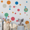 Wandtattoo Punkte Regenbogen Farben - Kinderzimmer