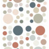 Wandtattoo Punkte Pastell Farben - Kinderzimmer - 72 Stück