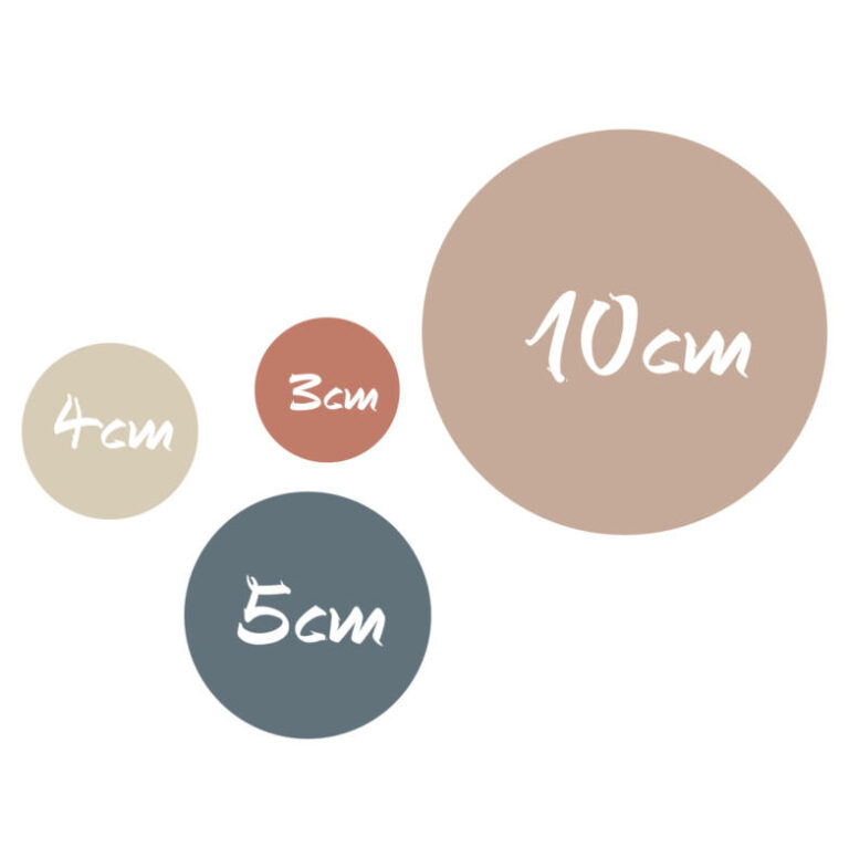 Wandtattoo Punkte Pastell Farben - Kinderzimmer - 72 Stück – Bild 2