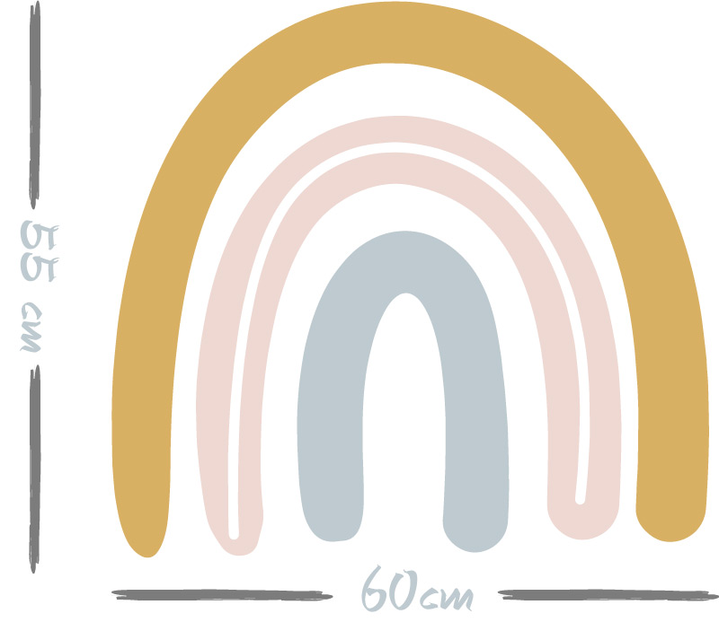 Wandtattoo Regenbogen Pastell - Kinderzimmer – Bild 2