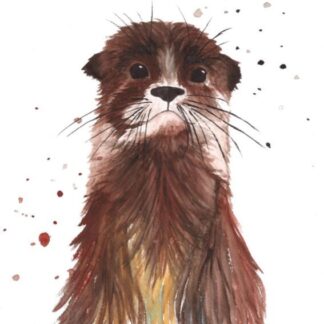 Wandbild Kunstdruck Aquarell Otter