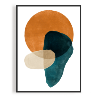 Abstrakte Formen Wasserfarbe Pinselstrich-Kunst