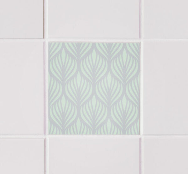 Klebefliesen für Küche & Badezimmer - Blumenmuster Art Deco – Bild 4