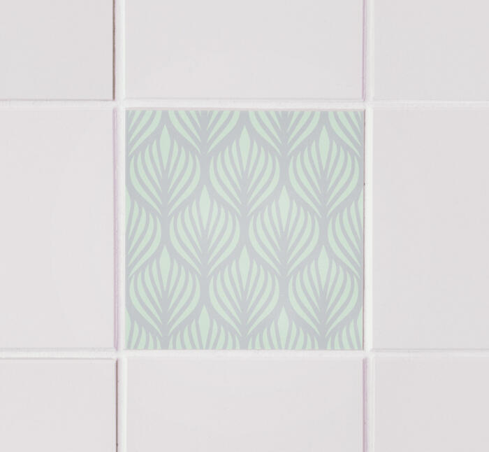 Klebefliesen für Küche & Badezimmer - Blumenmuster Art Deco – Bild 4