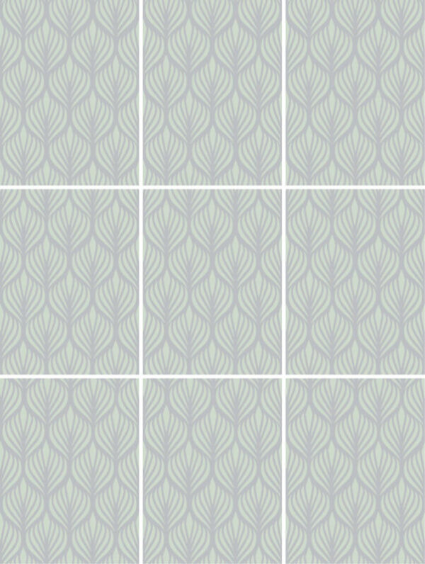 Klebefliesen für Küche & Badezimmer - Blumenmuster Art Deco – Bild 2