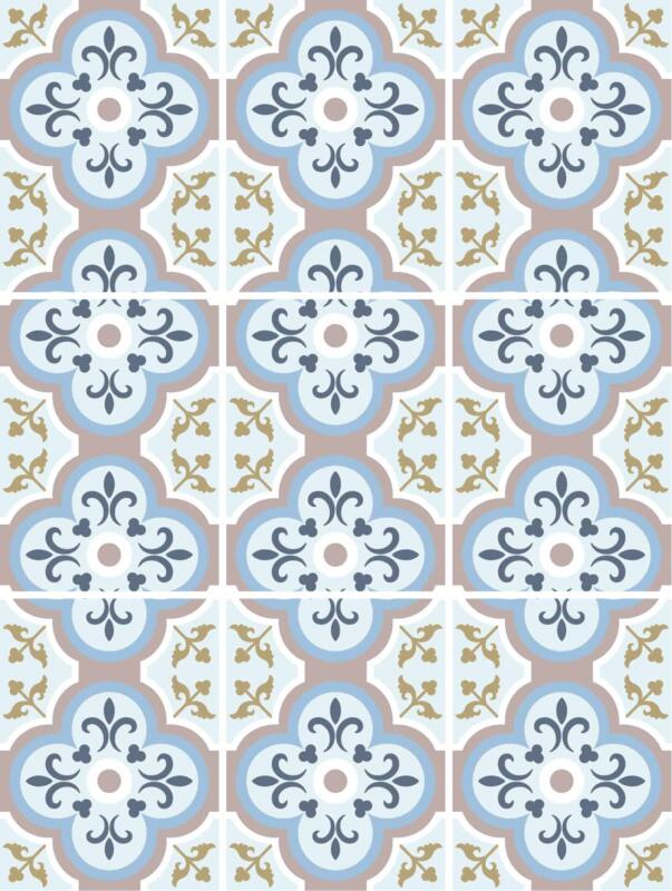 Fliesenaufkleber für Küche und Bad - Azulejo Hellblau – Bild 4