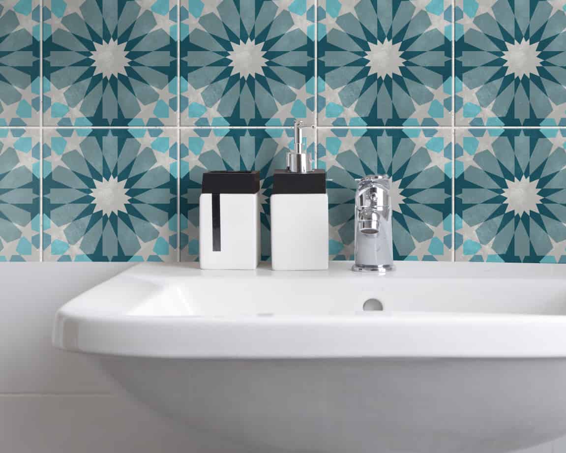 Fliesenaufkleber für Küche und Bad - Blue Lagoon Marokkanisch – Bild 2