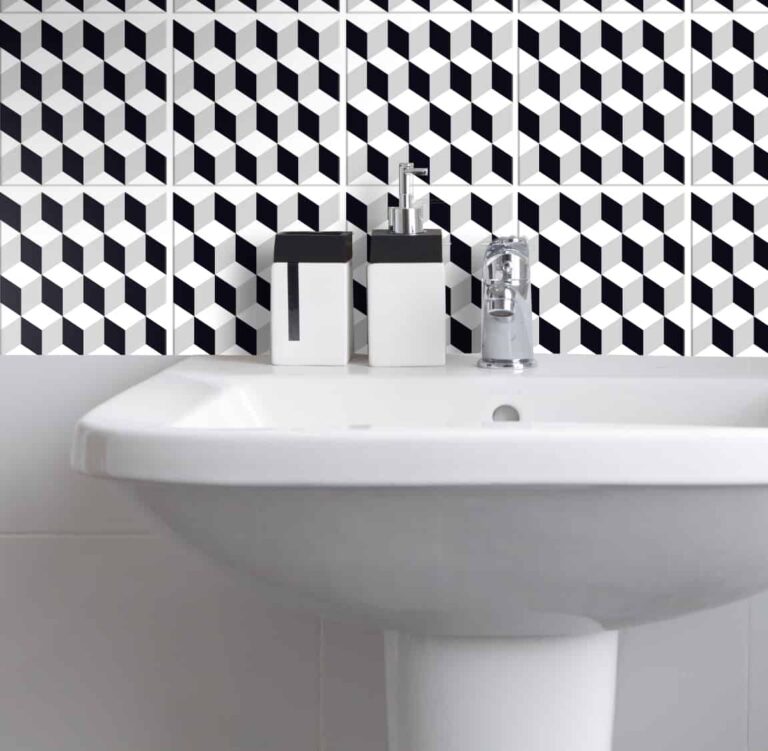 Fliesenaufkleber für Bad Deko u. Küche - Cubes – Bild 2