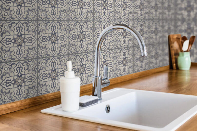 Fliesenaufkleber für Küche und Badezimmer - Portugiesisch Ornamente Zementoptik – Bild 2