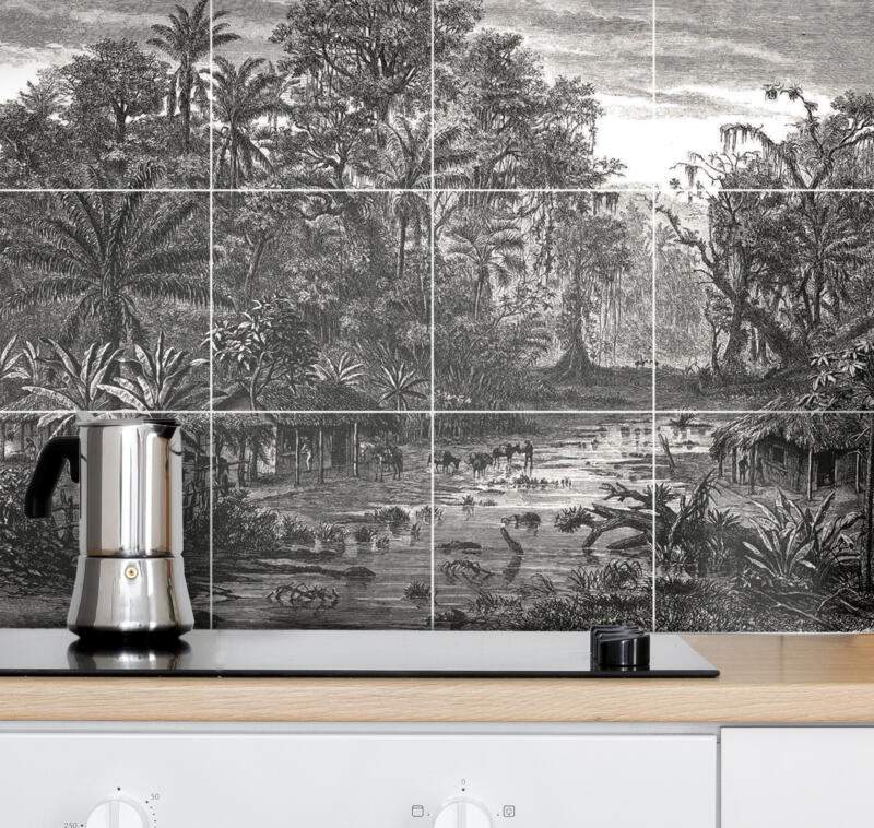 Fliesenbild - Selbstklebendes Bild als Fliesen Dekoration - Vintage Jungle – Bild 2