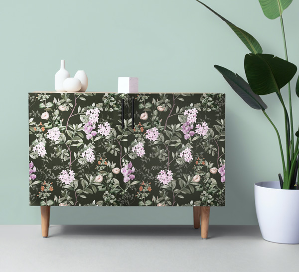 Selbstlklebende Dekorfolie Möbelfolie - Garten Blumen Sträucher – Bild 2