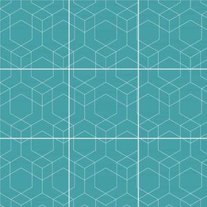 Fliesenaufkleber für Bad und Küche - Geometrisch - Blau