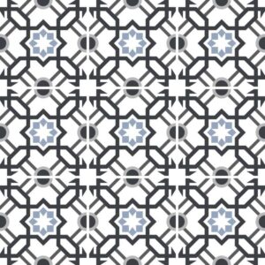 Fliesenaufkleber für Küche und Bad - Arabisch Geometrisch Weiß Grau