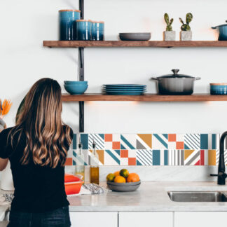 Fliesenaufkleber für Bad und Küche - Geometrisch Abstrakt