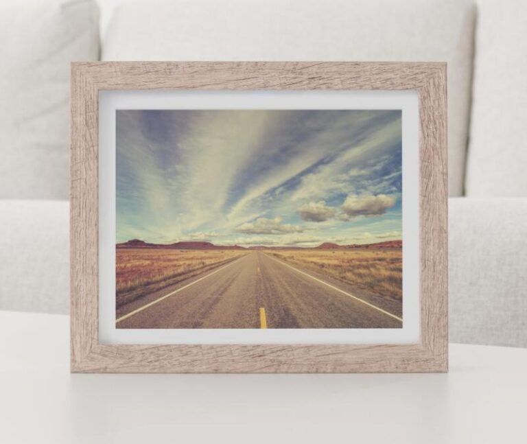 Wandbild Kunstdruck Fotodruck Highway Desert Vintage – Bild 3