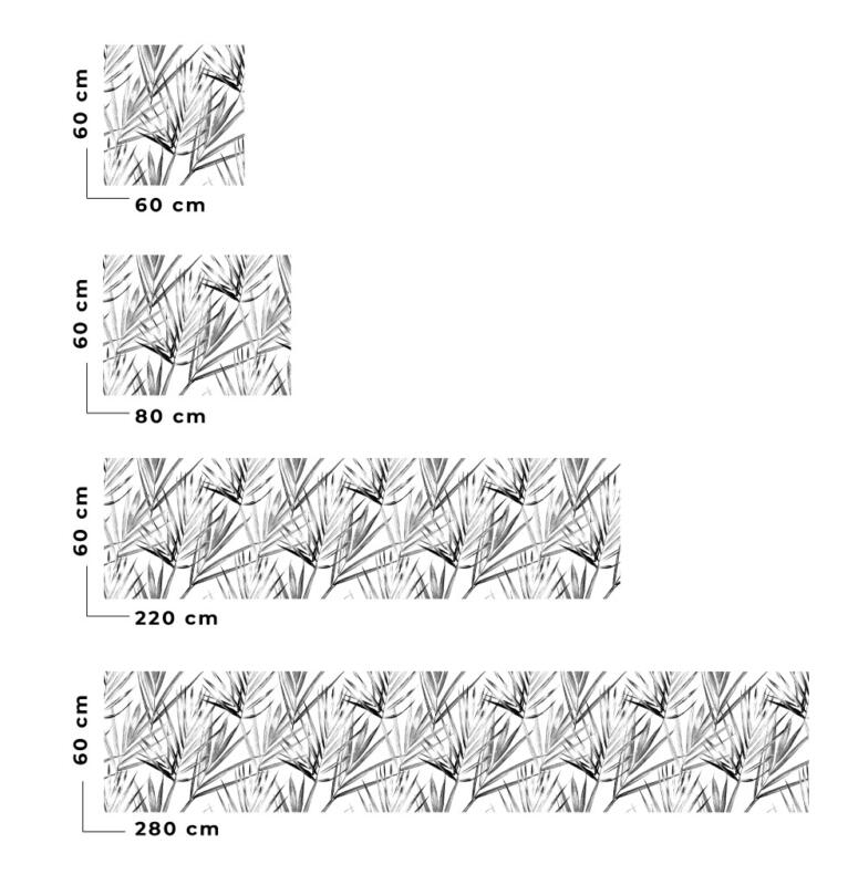 Küchenrückwand Folie - Palmenblätter Monochrom – Bild 2