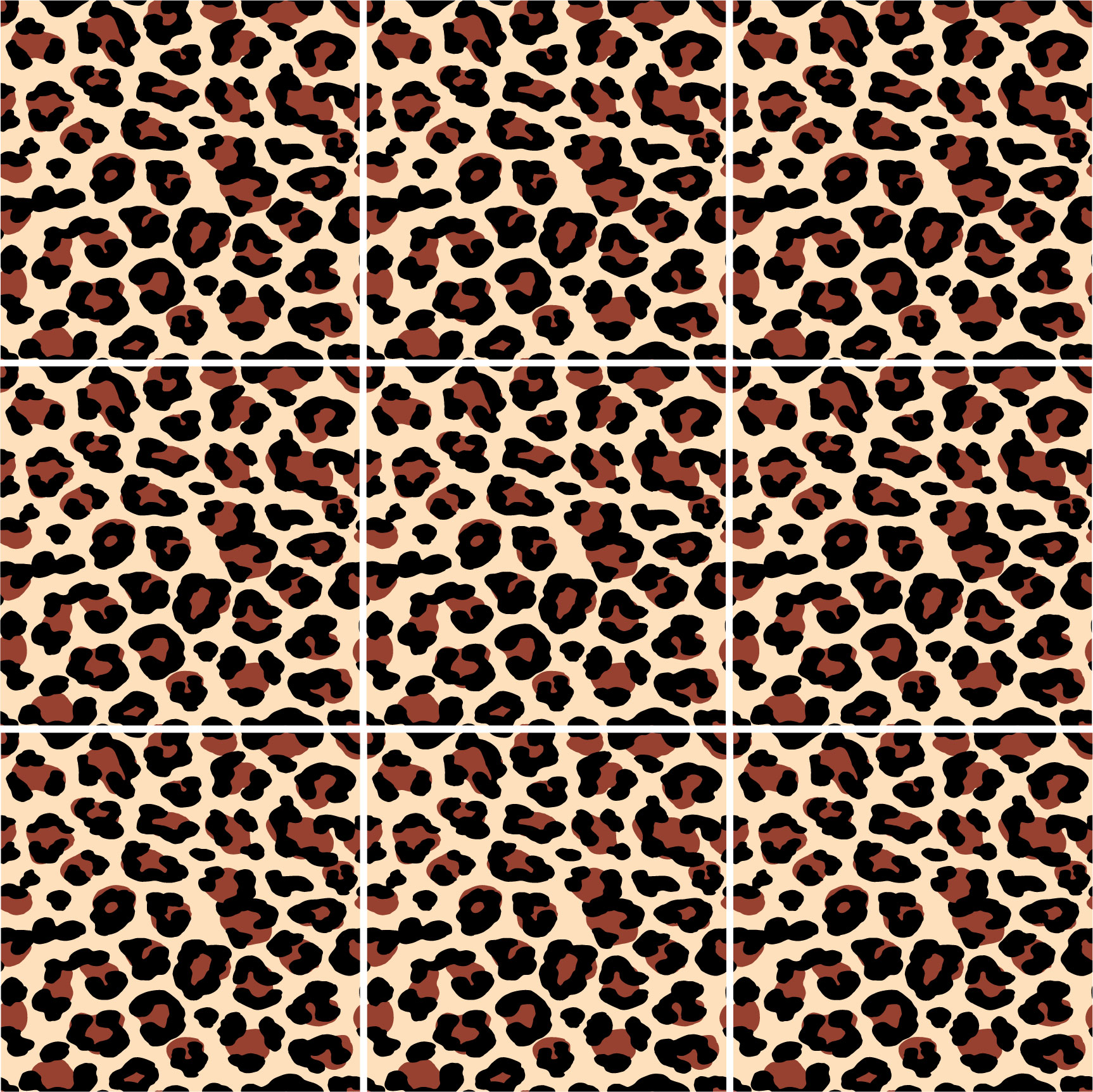 Fliesenaufkleber für Küche und Bad im trendigen Leo-Design.