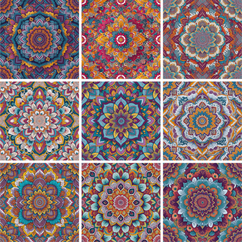 Bunte Mandala - Klebefliesen – Bild 6