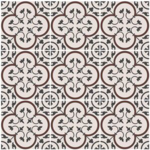 Fliesenaufkleber für Bad und Küche - Azulejo Creme Rot