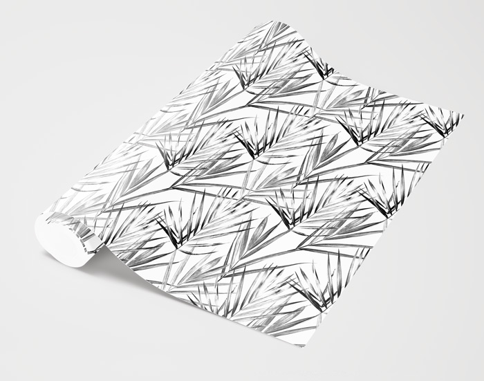 Selbstlklebende Dekorfolie Möbelfolie - Palmen Monochrom – Bild 3