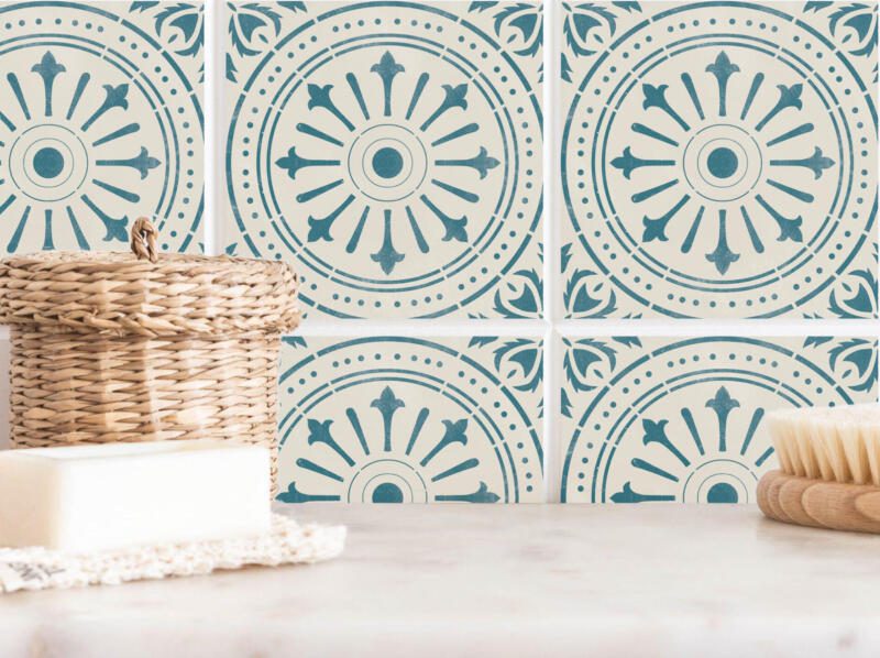 Fliesenaufkleber für Küche und Badezimmer - Portugiesisch Porto Vintage Look – Bild 2