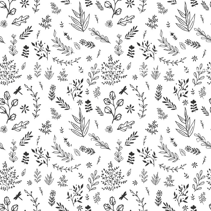 Fliesenaufkleber für Bad und Küche - Pflanzen Floral Sketch – Bild 2